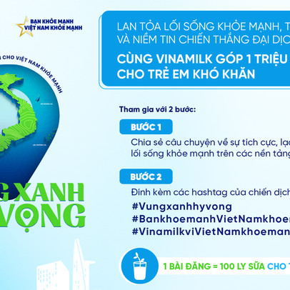 1 triệu ly sữa cho 10.000 trẻ em khó khăn trong đại dịch - Vinamilk kêu gọi sự tham gia của cộng đồng