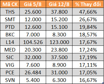 10 cổ phiếu tăng/giảm mạnh nhất tuần: Có mã lên gần 62% - Ảnh 2.