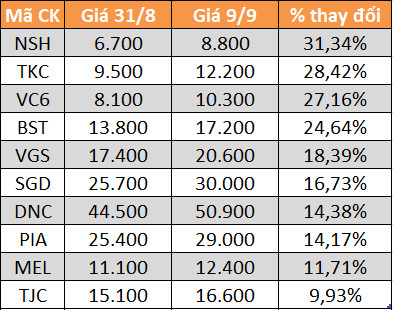 10 cổ phiếu tăng/giảm mạnh nhất tuần: Có mã lên gấp đôi dù thị trường gặp khó - Ảnh 2.