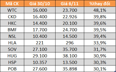 10 cổ phiếu tăng/giảm mạnh nhất tuần: HTN và DGW bứt phá - Ảnh 3.