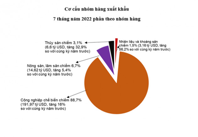 10 mặt hàng có tốc độ tăng giá trị xuất khẩu lớn nhất trong 7 tháng đầu năm 2022 - Ảnh 3.