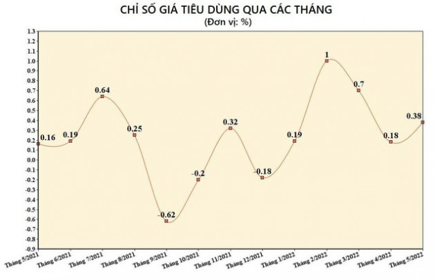 10/11 nhóm hàng cùng tăng giá, kéo CPI tháng 5 tăng 0,38% - Ảnh 1.