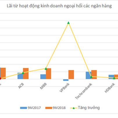 20 ngân hàng bội thu từ kinh doanh ngoại hối trong 3 quý đầu năm