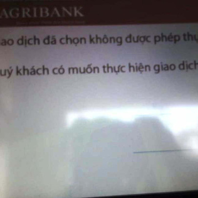 28 Tết, ATM của Agribank từ chối thẻ ngoại mạng rút tiền