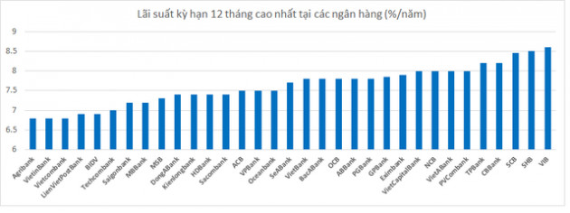 Lãi tiết kiệm kỳ hạn 12 tháng của ngân hàng nào cao nhất hiện nay? - Ảnh 1.