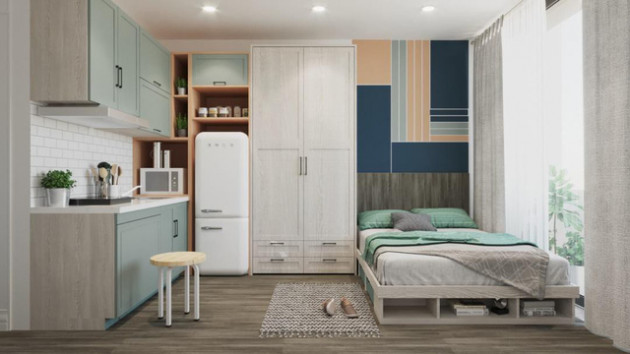 5 kiểu căn hộ mini hiện đại nhìn là thích ngay - Ảnh 8.