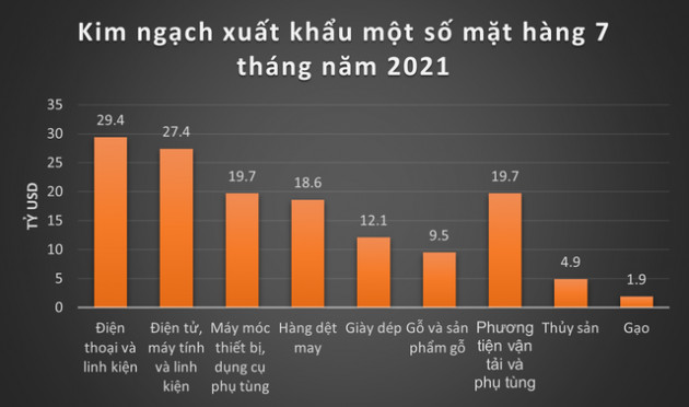 7 tháng đầu năm nhập siêu 2,7 tỷ USD, tư liệu sản xuất chiếm 94% kim ngạch nhập khẩu - Ảnh 1.