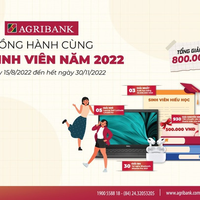 Agribank chờ đón Tân sinh viên 2022 với hơn 900 giải thưởng