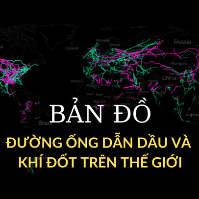 Bản đồ các đường ống dẫn dầu và khí đốt trên toàn cầu: Gấp 30 lần chu vi trái đất