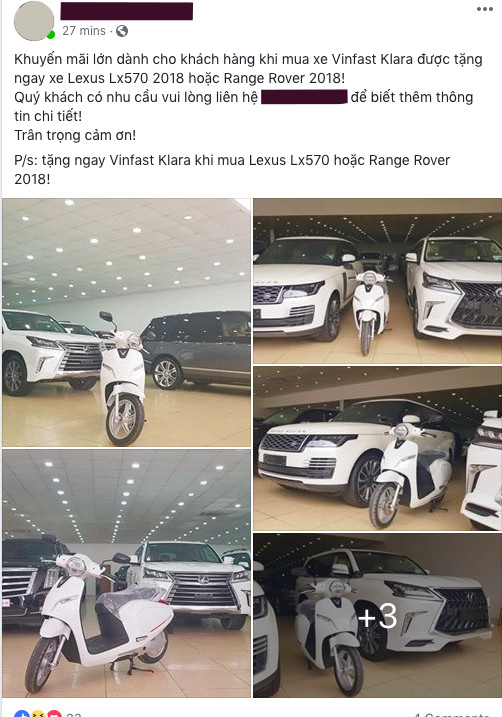 Bán xe thời VinFast: Rao Range Rover, Lexus LX570 tặng ngay xe điện Klara