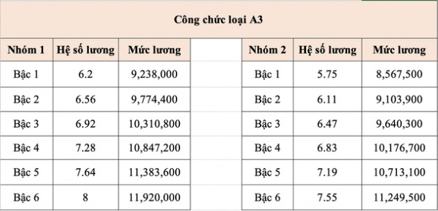 Bảng lương công chức năm 2022 khi lùi cải cách tiền lương - Ảnh 1.