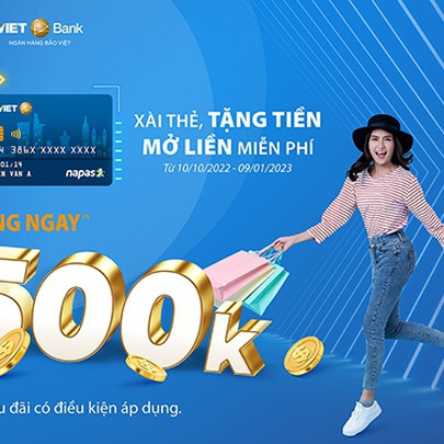 BAOVIET Bank tặng tiền cho khách mở thẻ tín dụng nội địa