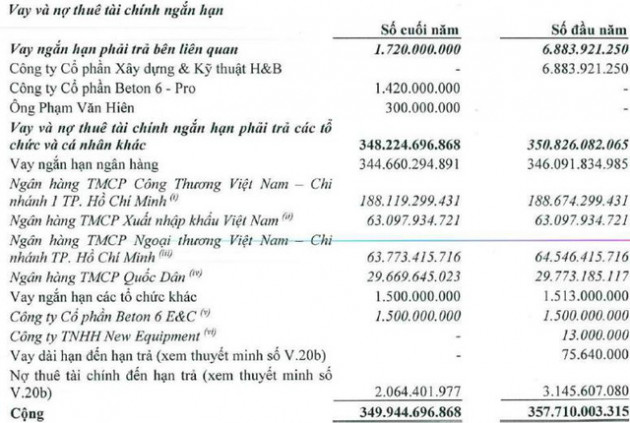 Beton 6 liên quan ông Trịnh Thanh Huy lãnh án phá sản: Vốn chủ 2019 âm hàng chục tỷ, kiểm toán từ chối đưa ra kết luận, tồn đọng hàng trăm tỷ nợ ngân hàng - Ảnh 2.