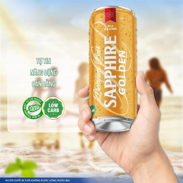 Bia Hạ Long ra mắt bia low-carb Sapphire Golden - Ảnh 1.