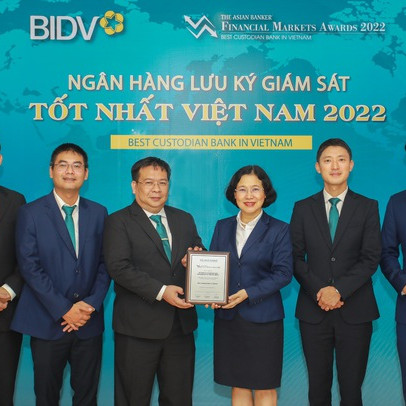 BIDV nhận giải thưởng "Ngân hàng lưu ký giám sát tốt nhất Việt Nam 2022"