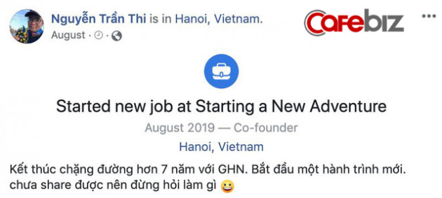 Biến nhân sự tại Giao Hàng Nhanh sau 4 tháng thay CEO: Cofounder Nguyễn Trần Thi rút khỏi công ty sau 7 năm gắn bó! - Ảnh 1.