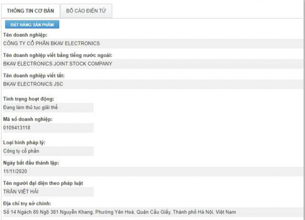 Bkav Electronics âm thầm làm thủ tục giải thể sau chưa đầy 2 năm hoạt động - Ảnh 1.