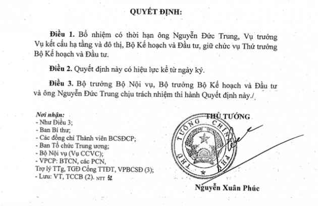 Bộ Kế hoạch và Đầu tư có tân Thứ trưởng - Ảnh 1.