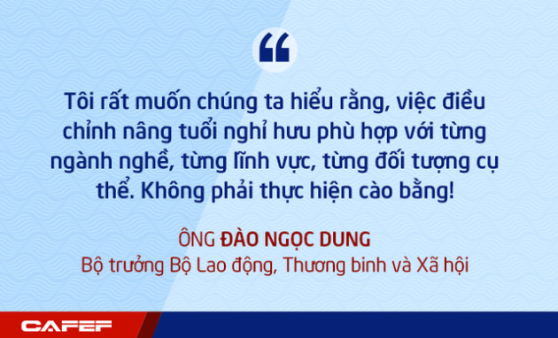 Bộ trưởng Bộ LĐTBXH: Có thể rút ngắn thời gian điều chỉnh tuổi nghỉ hưu nhưng sẽ không ngắn đến mức gây sốc - Ảnh 3.