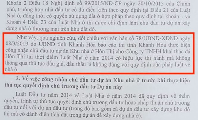 Bộ Xây dựng “tuýt còi” Khánh Hòa về dự án nhà ở hơn 30ha không đấu thầu - Ảnh 1.