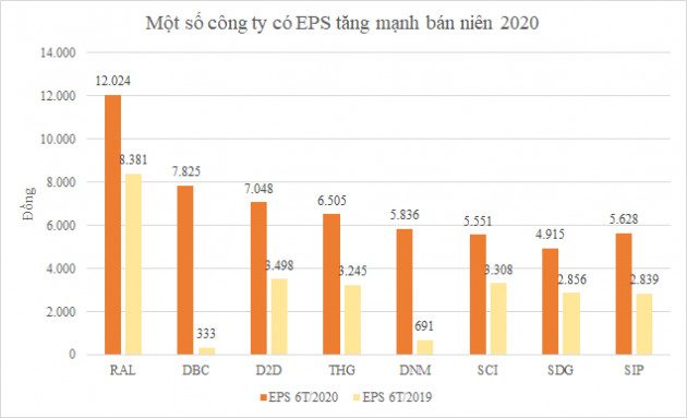 Các công ty có EPS cao nhất bán niên 2020: Bất ngờ với RAL, Dabaco và Danameco - Ảnh 3.