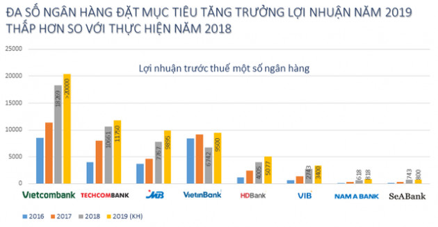 Các ngân hàng bất ngờ rụt rè với mục tiêu lợi nhuận năm 2019 - Ảnh 1.