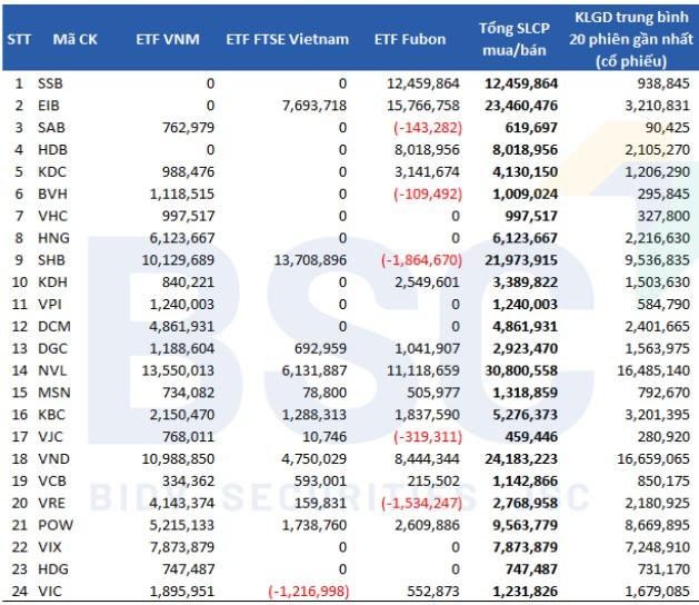 Các quỹ VNM ETF, FTSE ETF và Fubon ETF sẽ mua bán cổ phiếu ra sao trong kỳ review tháng 3? - Ảnh 1.