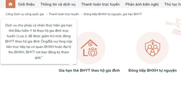 Cách gia hạn thẻ bảo hiểm y tế hộ gia đình online - Ảnh 2.