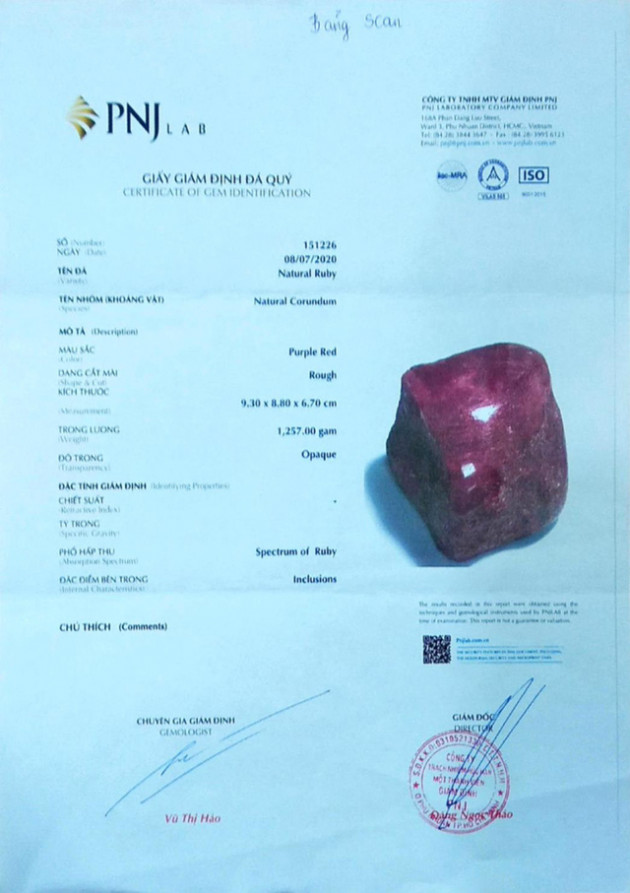 Cảnh báo chiêu thức lừa đảo mới: Giả mạo giấy giám định đá quý của PNJ - Ảnh 2.