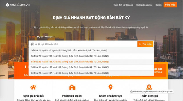 CenHomes ra mắt tính năng định giá online – bước đột phá trong lĩnh vực BĐS - Ảnh 1.