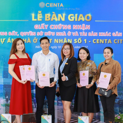 Centa City Hải Phòng chính thức bàn giao sổ hồng cho cư dân