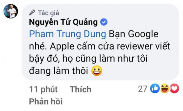 CEO BKAV Nguyễn Tử Quảng: "Apple cấm cửa reviewer viết bậy, họ cũng làm như tôi thôi"