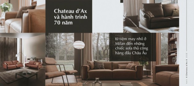 Chateau d’Ax và hành trình 70 năm từ tiệm may nhỏ ở Milan đến những chiếc sofa thủ công hàng đầu Châu Âu