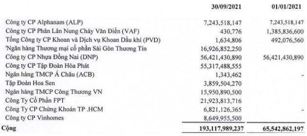 Chi hàng trăm tỷ đầu tư chứng khoán, SAM Holdings lãi lớn với các mã HSG, HPG, FPT… - Ảnh 1.