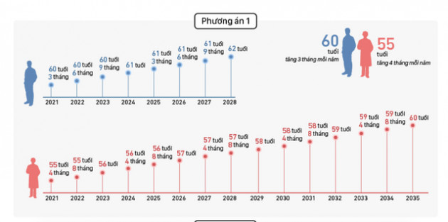 Chính phủ chọn phương án nào về độ tuổi nghỉ hưu? - Ảnh 1.
