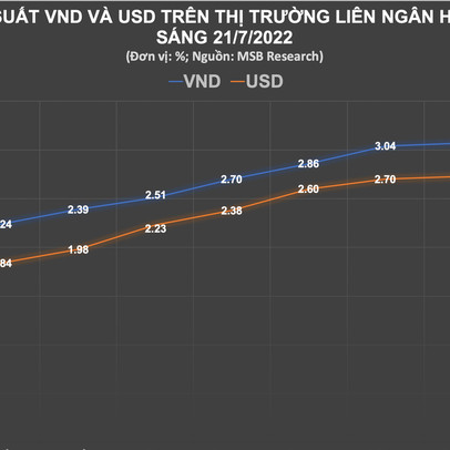 Chính thức đảo ngược “trật tự” lãi suất USD - VND liên ngân hàng