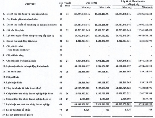 Chủ sở hữu KCN Bàu Xéo (BAX): Quý 1 lãi 49 tỷ đồng, cao gấp 8 lần cùng kỳ - Ảnh 1.