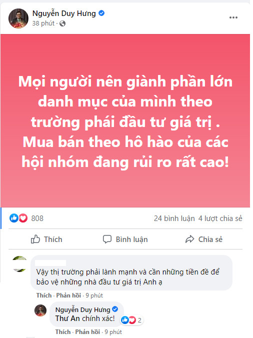 Chủ tịch SSI Nguyễn Duy Hưng khuyến nghị nên đầu tư giá trị, cảnh báo Mua bán theo hô hào của hội nhóm đang rủi ro rất cao! - Ảnh 1.