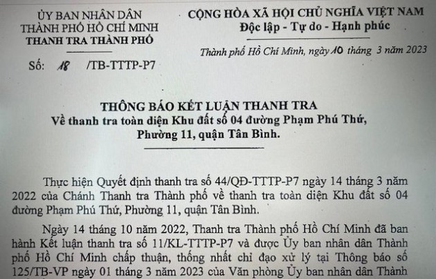 Chủ tịch UBND TP HCM yêu cầu thu hồi 1 khu đất hơn 12.000m2