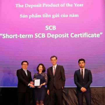 Chứng chỉ tiền gửi SCB liên tiếp nhận được các giải thưởng uy tín