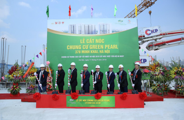 Chung cư Green Pearl 378 Minh Khai xây dựng vượt tiến độ, chính thức cất nóc vào ngày 23/09/2018 - Ảnh 2.