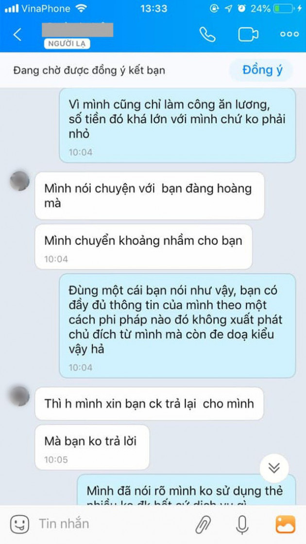 Chuyển nhầm 30 triệu qua tài khoản Vietcombank của người lạ rồi truy SĐT để nhắn tin như đòi nợ: Dân mạng bất bình, ngân hàng lên tiếng - Ảnh 2.