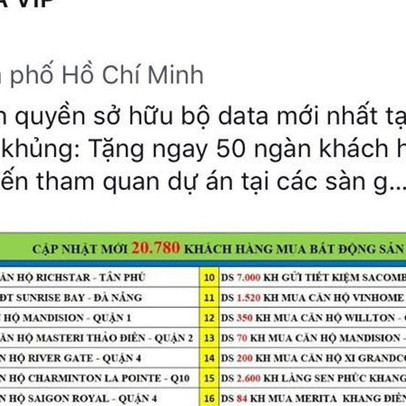 "Cò đất" ngang nhiên rao bán thông tin khách hàng trên mạng