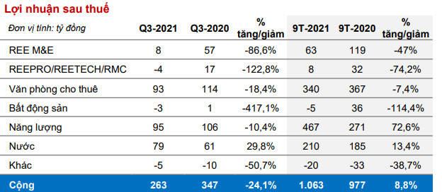 Cơ điện lạnh (REE): Thị trường tiêu thụ điện máy quý 3 bị ảnh hưởng vì dịch bệnh, lãi ròng giảm 24% về mức 264 tỷ đồng, - Ảnh 3.