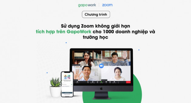 Cơ hội sử dụng Zoom không giới hạn tích hợp trên GapoWork - Ảnh 1.