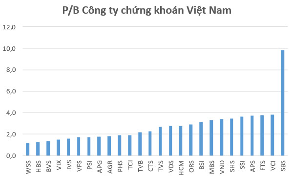 Cổ phiếu ngành chứng khoán đồng loạt lập đỉnh mới, nhiều cổ phiếu có định giá P/B trên 3 - Ảnh 3.