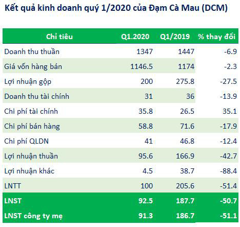 Cổ phiếu tăng phi mã, Đạm Cà Mau (DCM) báo lãi quý 1 giảm một nửa - Ảnh 1.