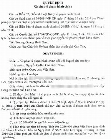 Công an Cần Thơ họp báo, khẳng định không gài bẫy vụ đổi 100 USD, phạt 270 triệu đồng - Ảnh 4.