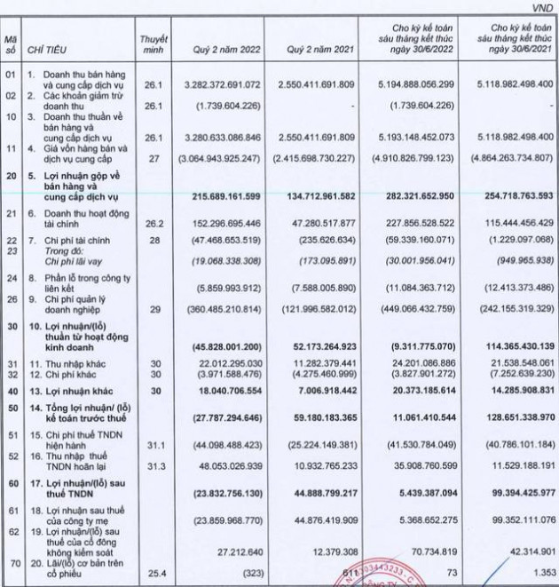 Coteccons (CTD) lỗ ròng 24 tỷ trong quý 2/2022, tăng hơn 1.000 tỷ nợ vay và đang chịu lỗ khi bắt đáy chứng khoán - Ảnh 1.
