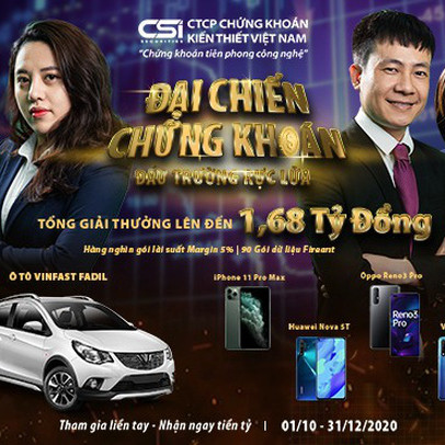 CSI phát động cuộc thi "Đại chiến chứng khoán" tìm kiếm chủ nhân giải thưởng hơn 1.68 tỷ đồng